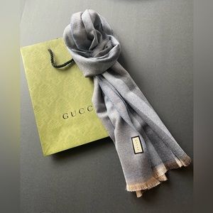 New Gucci Lana Wool Shawl / Scarf